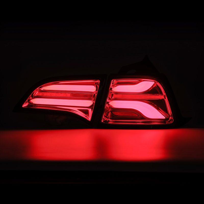 AlphaRex 17-22 Tesla Model 3 PRO-Series LED Tail Lights Red Smoke w/Seq Sig - Corvette Realm