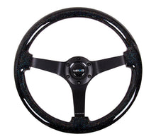 Load image into Gallery viewer, NRG Reinforced Steering Wheel (350mm / 3in Deep) Classic Blk Sparkle Wood Grain w/Blk 3-Spoke Center - Corvette Realm