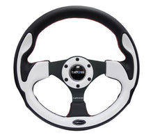 Load image into Gallery viewer, NRG Reinforced Steering Wheel (320mm) Blk w/White Trim &amp; 4mm 3-Spoke - Corvette Realm