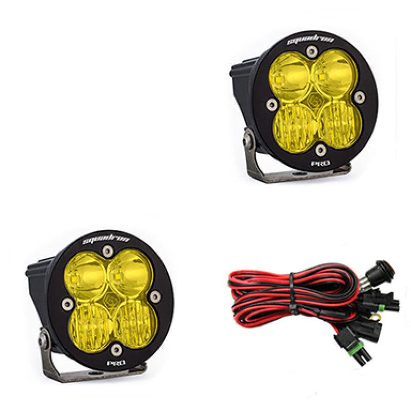 Baja Designs Squadron R Pro Driving/Combo Pair LED Light Pods - Amber - Corvette Realm