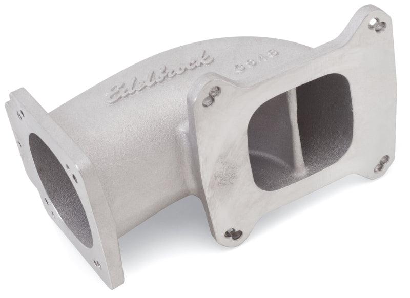 Edelbrock Low Profile Intake Elbow 90mm Throttle Body to Square-Bore Flange As-Cast Finish - Corvette Realm