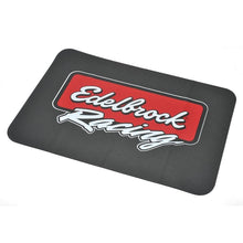 Load image into Gallery viewer, Edelbrock Racing Fender Cover - PVC Foam Mat - 2 Color Printed Edelbrock Racing Logo - Corvette Realm