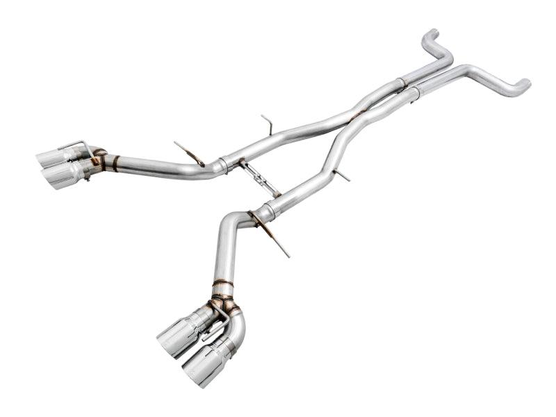 AWE Tuning 16-19 Chevy Camaro SS Non-Res Cat-Back Exhaust - Track Edition (Quad Chrome Silver Tips) - Corvette Realm