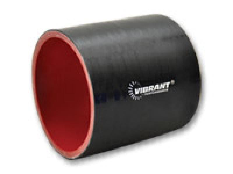 Vibrant 4.25in I.D. x 3in Long Gloss Black Silicone Hose Coupling - Corvette Realm