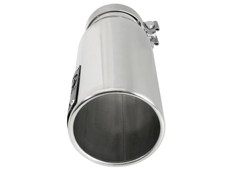 aFe SATURN 4S 4in SS Intercooled Exhaust Tip - Polished 4in In x 5in Out x 12in L Bolt-On - Corvette Realm