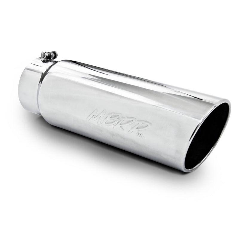 MBRP Universal Tip 6in OD Angled Rolled End 5in Inlet 18in Lgth T304 Exhaust - Corvette Realm