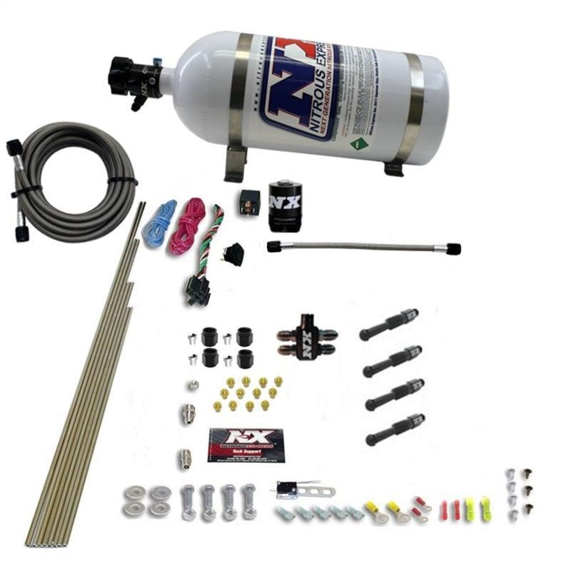 Nitrous Express Dry Direct Port Nitrous Kit 4 Cyl w/10lb Bottle - Corvette Realm