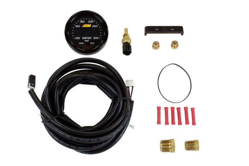 AEM X-Series Temperature 100-300F Gauge Kit (ONLY Black Bezel and Water Temp. Faceplate) - Corvette Realm