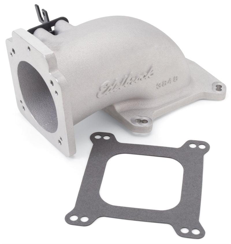 Edelbrock Low Profile Intake Elbow 90mm Throttle Body to Square-Bore Flange As-Cast Finish - Corvette Realm