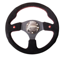 Load image into Gallery viewer, NRG Reinforced Steering Wheel (320mm) Blk Suede w/Dual Buttons - Corvette Realm