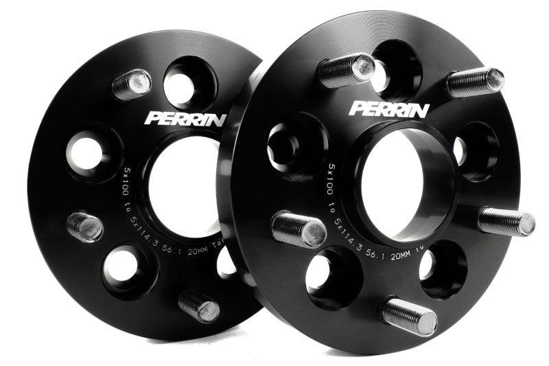 Perrin Wheel Adapter 20mm Bolt-On Type 5x100 to 5x114.3 w/ 56mm Hub (Set of 2) - Corvette Realm