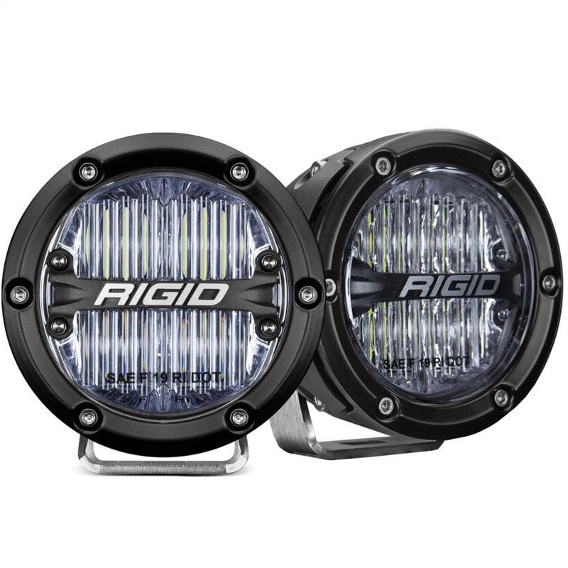 Rigid Industries 360-Series 4in LED SAE J583 Fog Light - White (Pair) - Corvette Realm