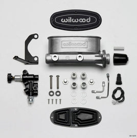 Wilwood HV Tandem M/C Kit w L/H Bracket & Prop Valve - 1 1/8in Bore - Corvette Realm