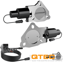 Load image into Gallery viewer, QTP 3in Bolt-On QTEC Dual Electric Cutout Valves - Pair - Corvette Realm