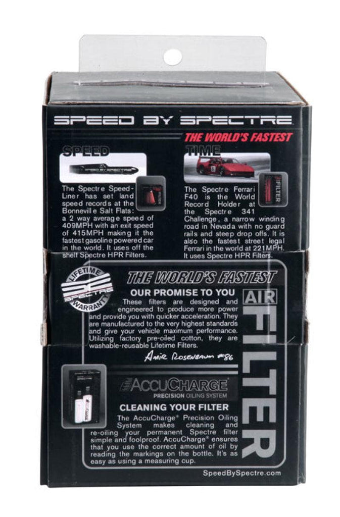 Spectre Adjustable Conical Air Filter 2-1/2in. Tall (Fits 3in. / 3-1/2in. / 4in. Tubes) - Red - Corvette Realm