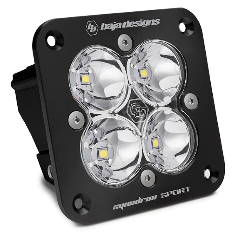 Baja Designs Squadron Sport Work/Scene Pattern Black Flush Mount LED Light Pod - Clear - Corvette Realm