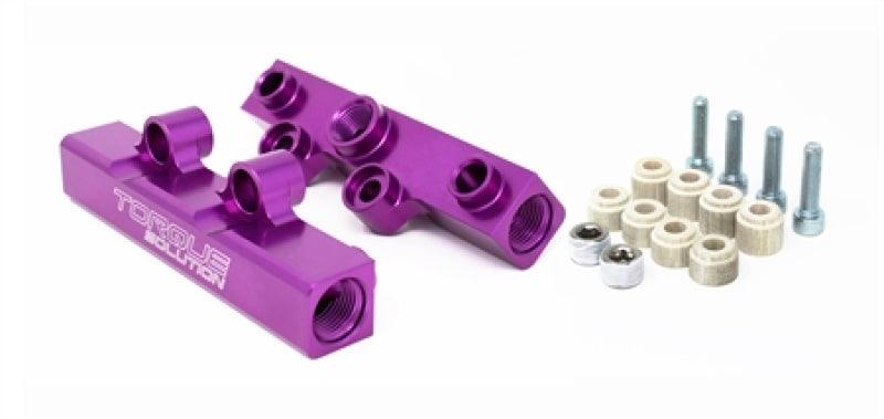 Torque Solution Top Feed Fuel Rails: 02-14 Subaru WRX / 07-18 STI - Purple - Corvette Realm