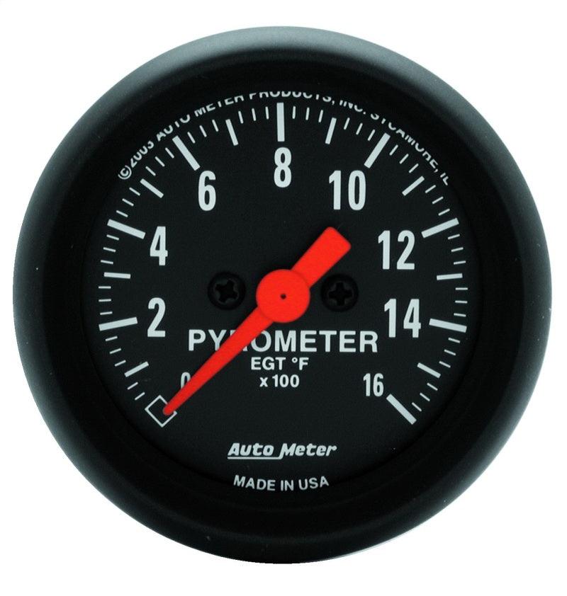 Autometer Z-Series 52mm 0-1600 Def F Full Sweep Electronic Pyrometer Gauge - Corvette Realm