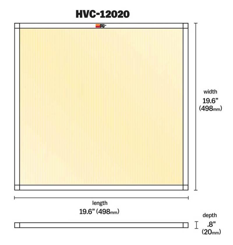 K&N HVAC Filter - 20 x 20 x 1 - Corvette Realm