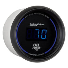 Load image into Gallery viewer, Autometer Cobalt Digital 52.4mm Black 0-100psi Oil Pressure Gauge - Corvette Realm
