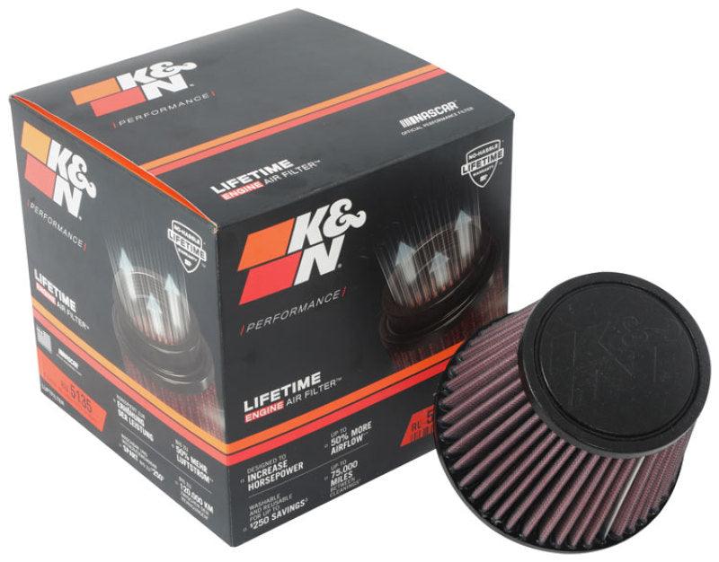 K&N Universal Clamp-On Air Filter 2-3/4in FLG / 5-1/16in B / 3-1/2in T / 4-3/8in H - Corvette Realm