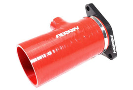 Perrin 2022+ Subaru WRX Red 3in Turbo Inlet Hose w/ Nozzle (Short) - Corvette Realm