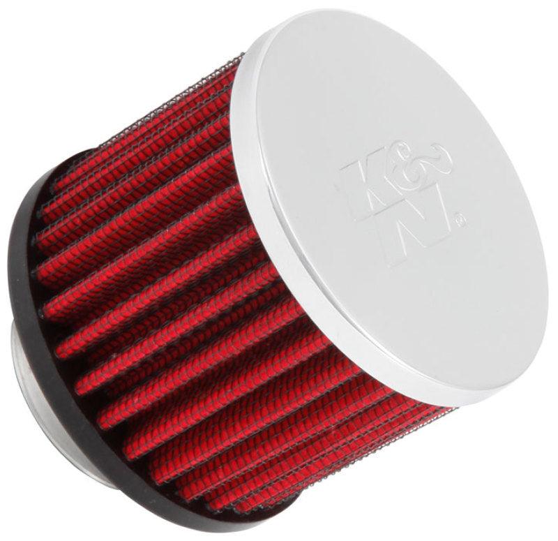 K&N 1.375 inch ID 3 inch OD 2.5 inch H Clamp On Crankcase Vent Filter - Corvette Realm