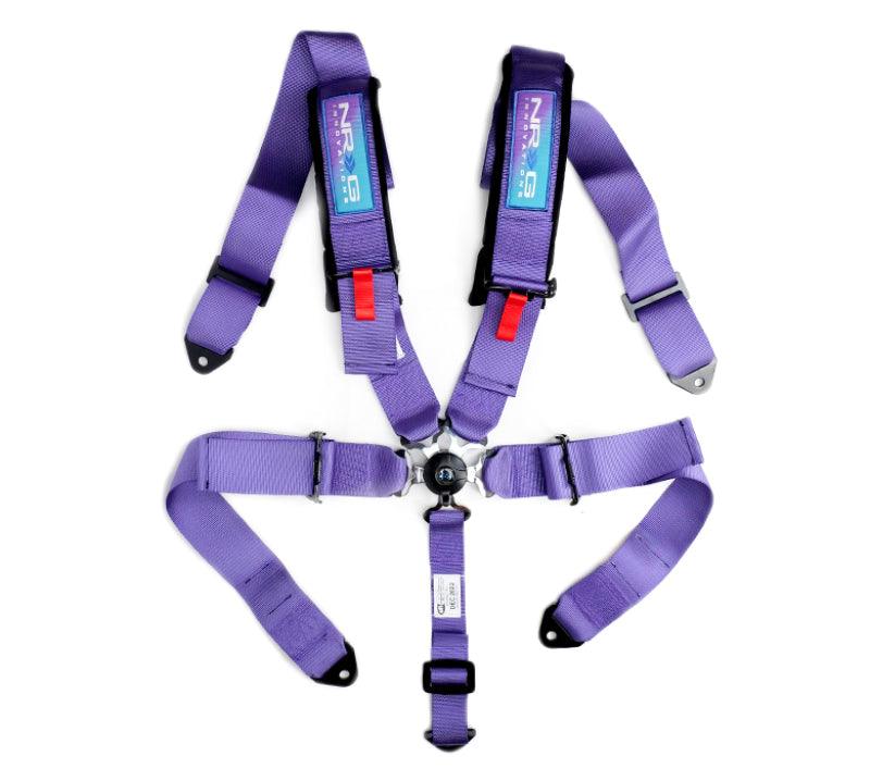 NRG SFI 16.1 5Pt 3 Inch Seat Belt Harness with Pads / Cam Lock - Purple - Corvette Realm