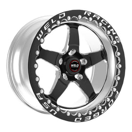 Weld S71 15x10.33 / 5x4.5 BP / 7.5in. BS Black Wheel (Medium Pad) - Black Single Beadlock MT - Corvette Realm