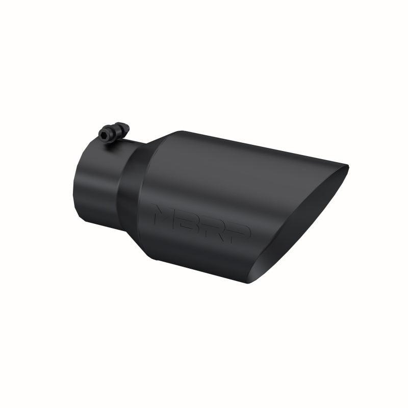 MBRP Universal Tip 6 O.D. Dual Wall Angled 4 inlet 12 length - Black Finish - Corvette Realm