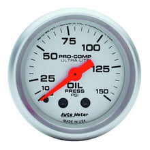 Load image into Gallery viewer, Autometer Ultra-Lite 52mm 0-150 PSI Mechanical Oil Pressure Gauge - Corvette Realm