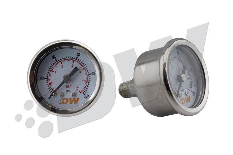 DeatschWerks 0-100 PSI 1/8in NPT Mechanical Fuel Pressure Gauge - Corvette Realm