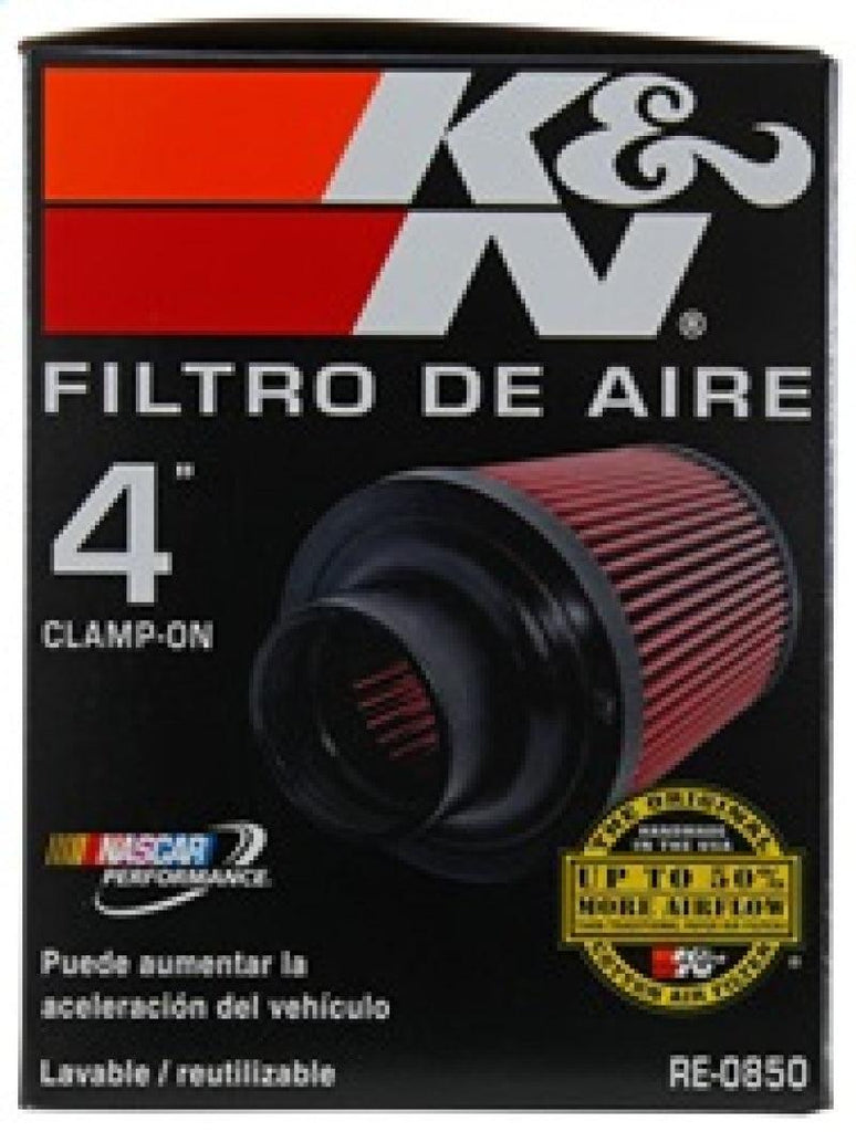 K&N Universal Air Filter (4in. Flange / 6in. Base OD / 4-5/8in. Top OD / 6in. Height) - Corvette Realm