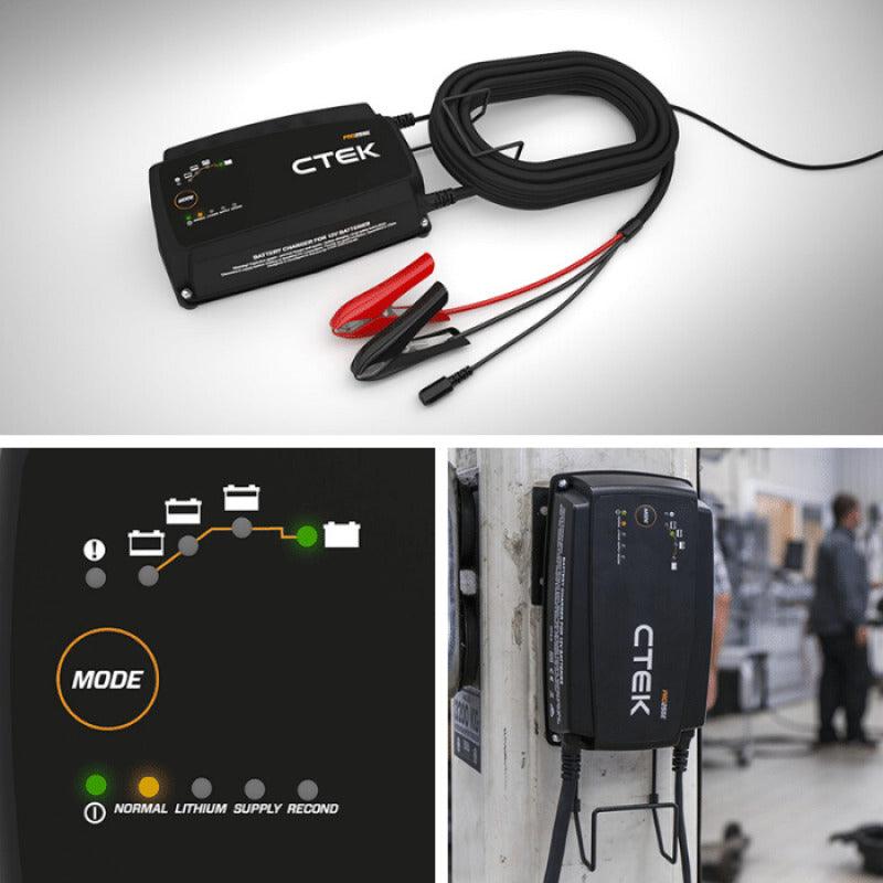 CTEK PRO25SE Battery Charger - 50-60 Hz - 12V - 19.6ft Extended Charging Cable - Corvette Realm