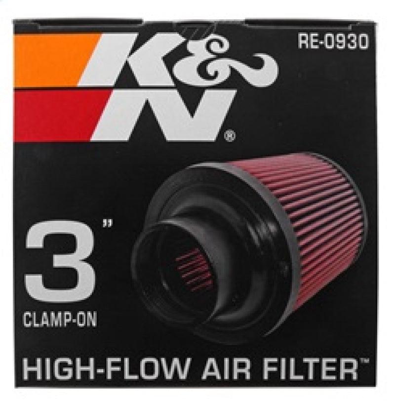 K&N Universal Rubber Filter - Round Tapered 6in Base OD x 3in Flange ID x 6in H - Corvette Realm