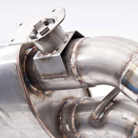 Stainless Works 2016+ Chevy Camaro SS 3in Redline Factory Connect Axle Back w/Valve & 4in Quad Tips - Corvette Realm