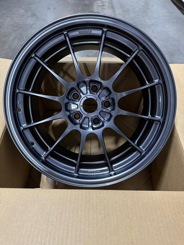 Enkei NT03+M 18x9.5 5x114.3 40mm Offset 72.6mm Bore Gunmetal Wheel - Corvette Realm