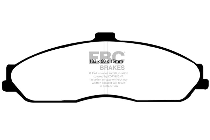 EBC 03-04 Cadillac XLR 4.6 Yellowstuff Front Brake Pads - Corvette Realm
