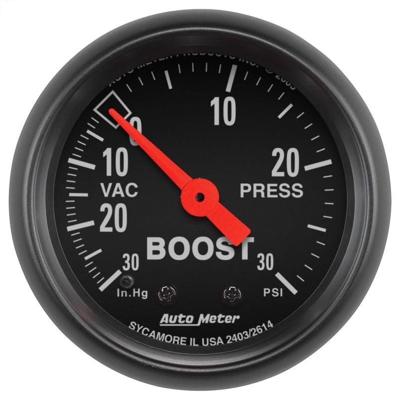 Autometer Z Series 52mm 30 In Hg.-Vac. / 30 PSI Boost / Vacuum Gauge - Corvette Realm
