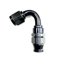 Load image into Gallery viewer, Fragola -8AN Real Street x 120 Degree Hose End Black For PTFE Hose - Corvette Realm