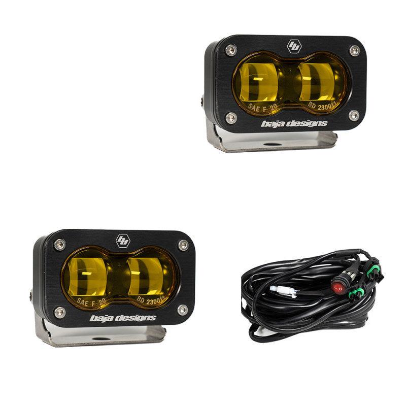 Baja Designs Universal S2 SAE Spot LED (Pair) - Amber - Corvette Realm