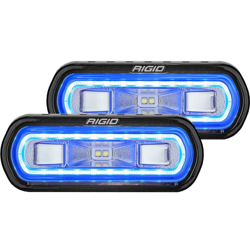 Rigid Industries SR-L Series Surface Mount LED Spreader Pair w/ Blue Halo - Universal - Corvette Realm