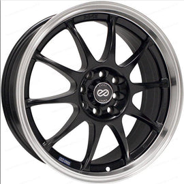 Enkei J10 17x7 5x100/114.3 38mm Offset Dia Matte Black w/ Machined Lip Wheel - Corvette Realm
