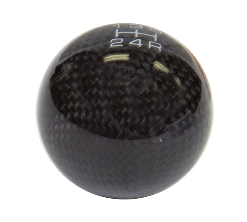 NRG Universal Ball Style Shift Knob (No Logo) - Black Carbon Fiber (5 Speed Pattern) - Corvette Realm