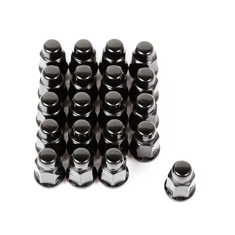 Rugged Ridge Wheel Lug Nut Set of 20 Black 1/2-20 - Corvette Realm