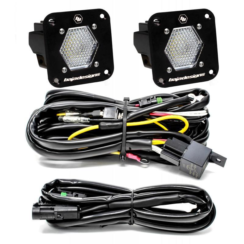 Baja Designs S1 Work/Scene LED Light Backup Kit w/ Mounting Bracket Pair - Corvette Realm