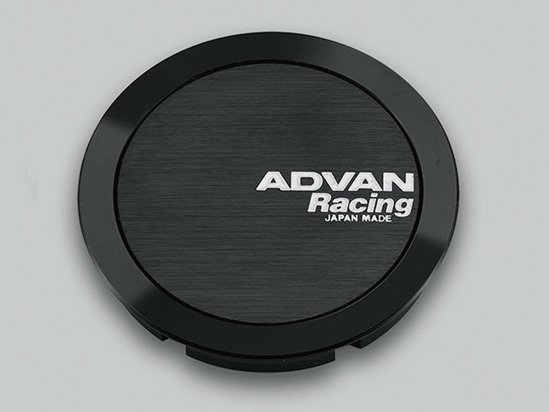 Advan Full Flat 63mm Centercap - Black - Corvette Realm