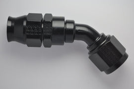 Fragola -6AN Real Street x 45 Degree Hose End Black For PTFE Hose - Corvette Realm