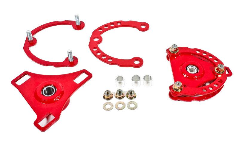 BMR 15-17 S550 Mustang Caster Camber Plates - Red - Corvette Realm