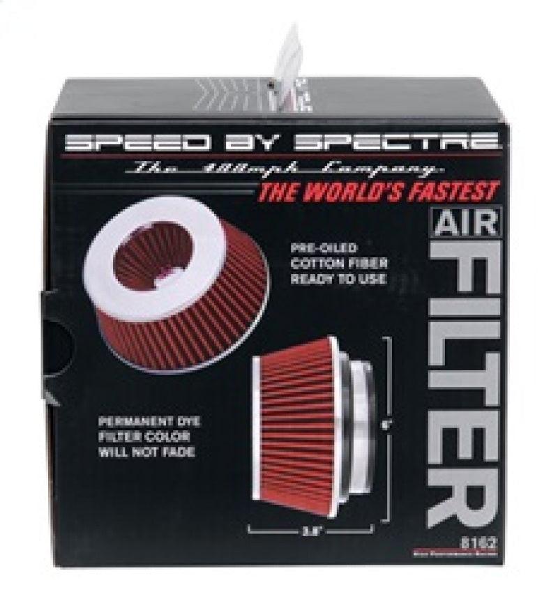 Spectre Adjustable Conical Air Filter 2-1/2in. Tall (Fits 3in. / 3-1/2in. / 4in. Tubes) - Red - Corvette Realm